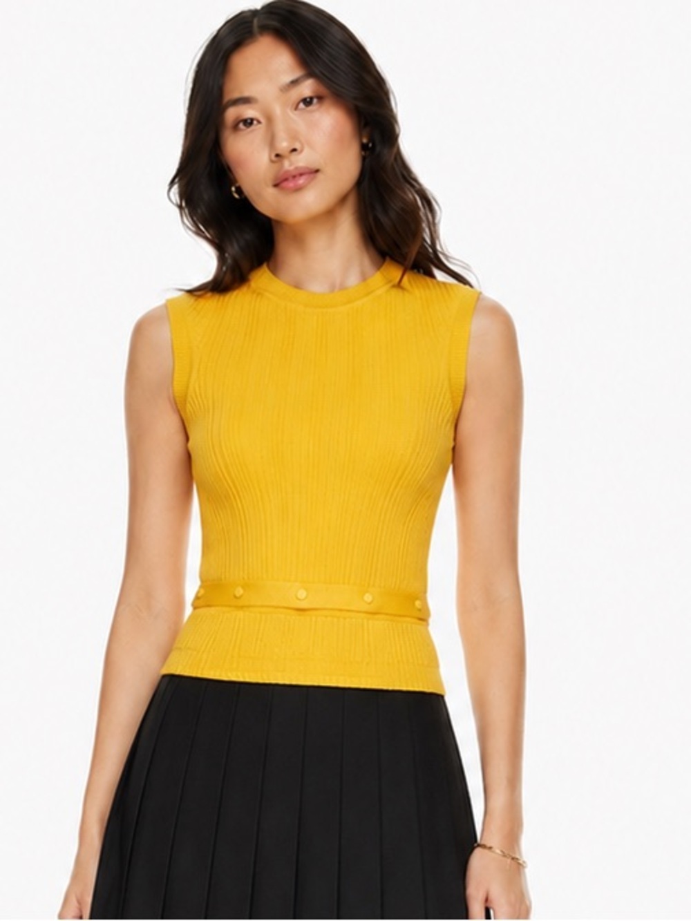 3.1 PHILLIP LIM RIBBED SLEEVELESS KNIT TOP